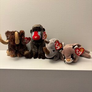 NWT Ty Set of 4 Beanie Babies